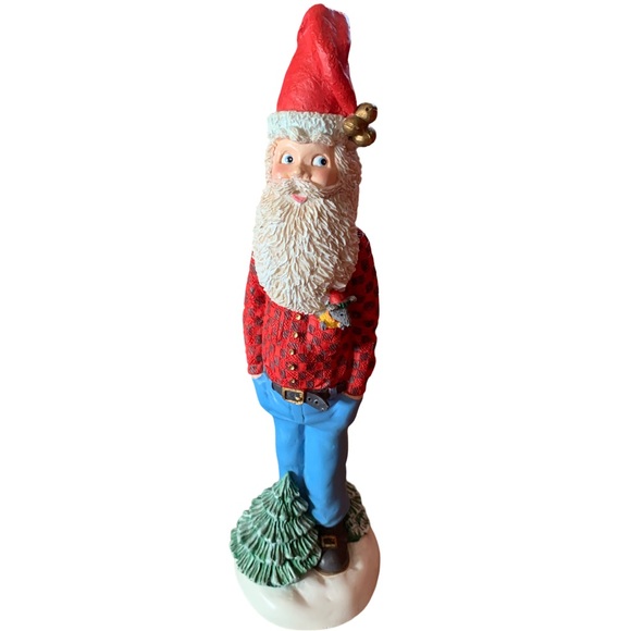 Other - Santa Claus Flannel And Jeans Ceramic Statue